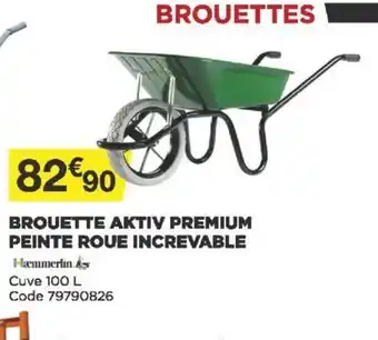 Bricomarché Brouette Aktiv Premium Peinte Roue Increvable offre