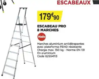 Bricomarché Escabeau Pro 8 Marches offre