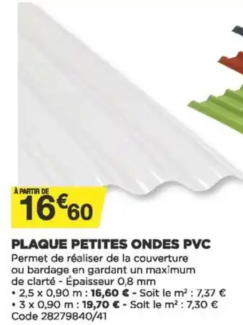 Bricomarché Plaque Petites Ondes PVC offre