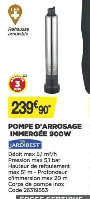 Bricomarché Pompe d'Arrosage Immergée 900w offre