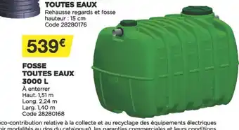 Bricomarché Fosse Toutes Eaux 3000L offre