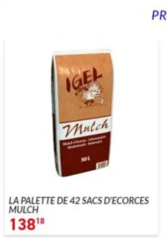 La Palette de 42 sacs D'ecorces Mulch