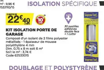 Bricomarché Kit Isolation Porte de Garage offre