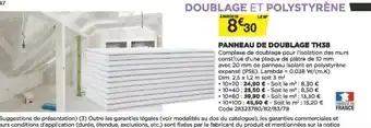 Bricomarché Panneau de Doublage TH38 offre