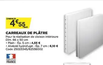 Bricomarché Carreaux de Plâtre offre
