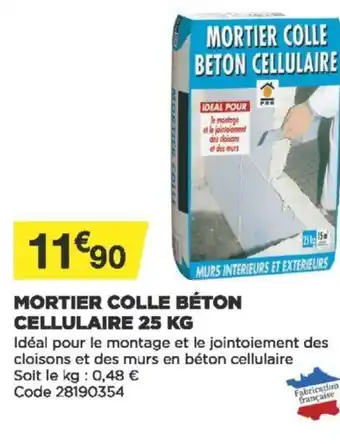 Bricomarché Mortier Colle Béton Cellulaire 25kg offre