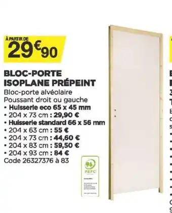 Bloc-Porte Isoplane prépeint