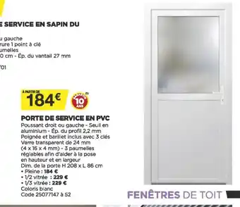 Bricomarché Porte de Service En PVC offre