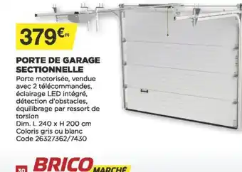 Bricomarché Porte de Garage Sectionnelle offre