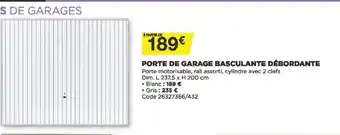 Bricomarché Porte de Garage Basculante Débordante offre