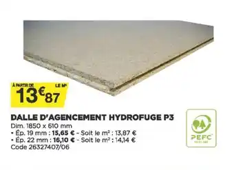 Dalle d'Agencement Hydrofuge P3
