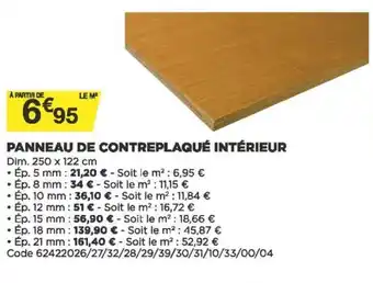 Bricomarché Panneau de Contreplaqué intérieur offre