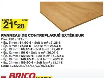Panneau de Contreplaqué Extérieur