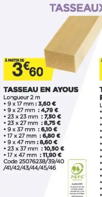 Bricomarché Tasseau En Ayous offre