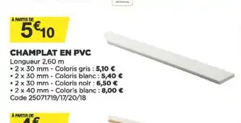 Bricomarché Champlat En PVC offre