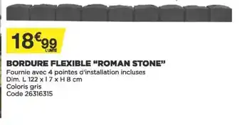 Bricomarché Bordure Flexible Roman Stone offre