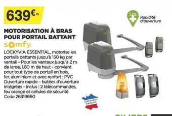 Bricomarché Motorisation à Bras Pour Portail Battant offre