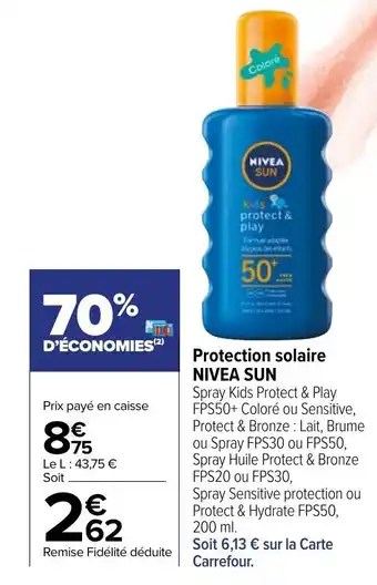 Carrefour Market NIVEA SUN protection solaire offre