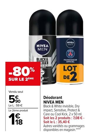 Carrefour Market NIVEA MEN déodorant offre
