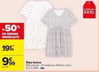 Carrefour Robe femme offre