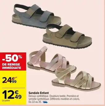 Carrefour Sandale enfant offre