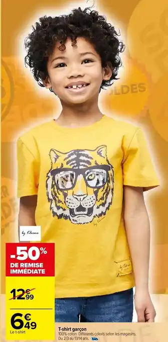 Carrefour T-shirt garçon offre