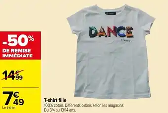 Carrefour T-shirt fille offre