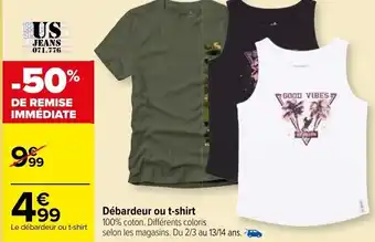 Carrefour Débardeur ou t-shirt offre
