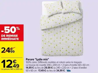 Carrefour "LYDIE MIX" parure offre
