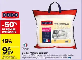 Carrefour "ANTI-MOUSTIQUES" oreiller offre