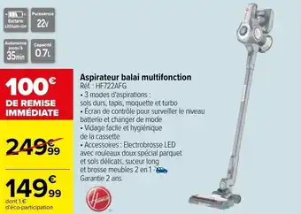 Carrefour Aspirateur balai multifonction offre