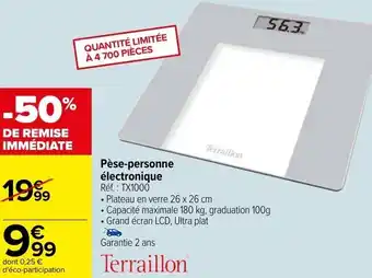 Carrefour Pèse-personne électrique offre