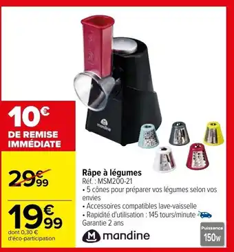 Carrefour Râpe à légumes offre