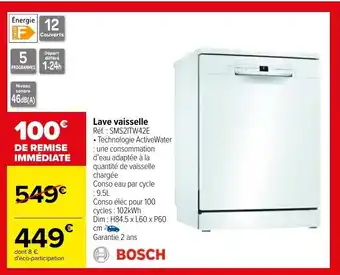 Carrefour BOSCH Lave vaisselle offre