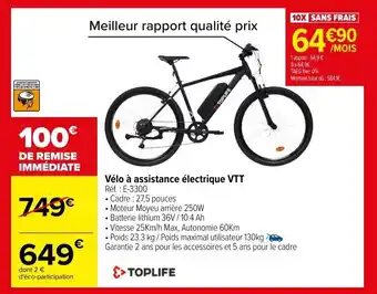 Carrefour Vélo à assistance électrique VTT offre