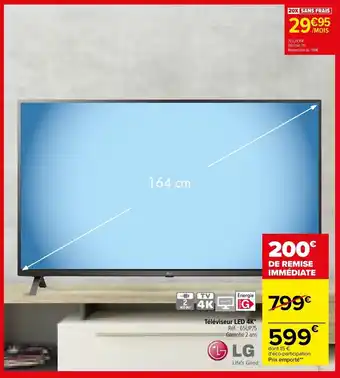 Carrefour LG téléviseur LED 4K offre