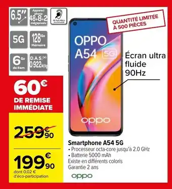 Carrefour Smartphone A54 5G offre