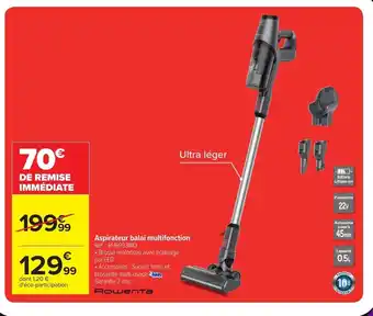 Carrefour ROWENTA aspirateur balai multifonction offre