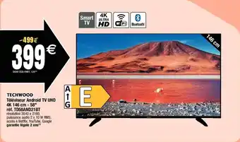 TECHWOOD téléviseur android TV UHD 4K