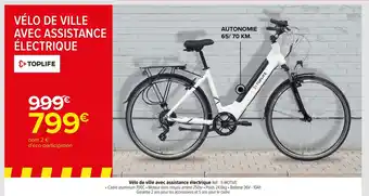 Carrefour Vélo de ville avec assitance électrique offre