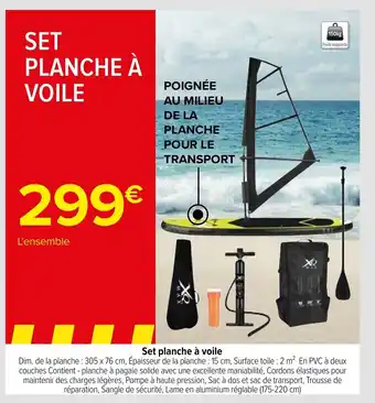 Carrefour Set planche à voile offre