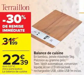 Carrefour Balance de cuisine offre