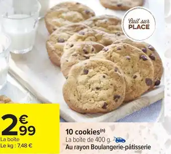 Carrefour 10 cookies offre