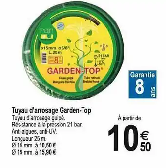 Tridôme Tuyau D'arrosage Garden-top offre