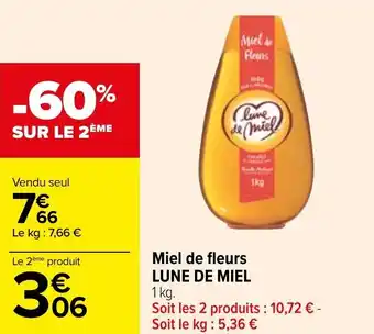 Carrefour LUNE DE MIEL miel de fleurs offre