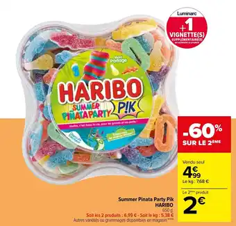 Carrefour HARIBO summer pinata party pik offre