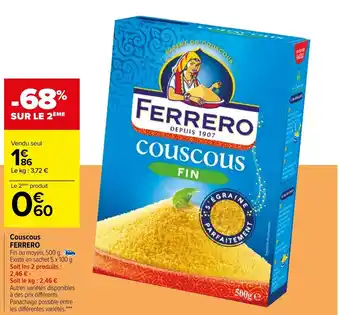 Carrefour FERRERO couscous offre