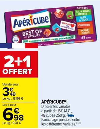 Carrefour Apéricube offre