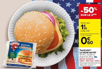 Carrefour LA VACHE QUI RIT toastinette offre
