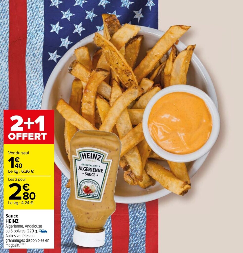 Promo HEINZ sauce chez Carrefour